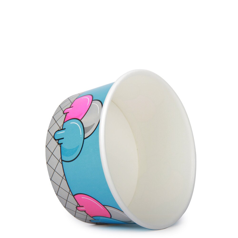 12oz Ice Cream Cup -Blue Bubble- x 50 Pack
